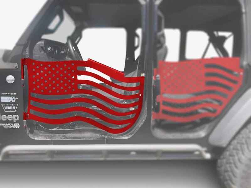 Steinjager, Jeep, Gladiator JT, Doors, Trail, 2019 to Present, American Flag, MADE IN USA, J0049372 - Signatureautoparts Steinjager