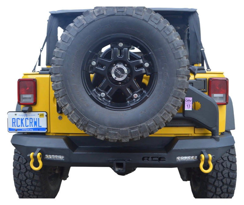 Steinjager, Jeep, Wrangler JK, Rear Bumper with Tire Carrier, 2007-2018, With Light Provisions, MADE IN USA, J0056764 - Signatureautoparts Steinjager