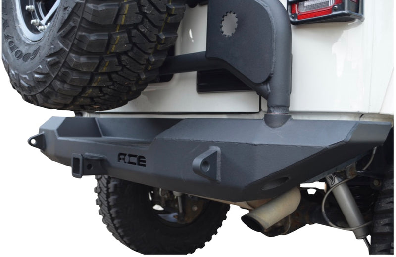Steinjager, Jeep, Wrangler JK, Rear Bumper with Tire Carrier, 2007-2018, Without Light Provisions, MADE IN USA, J0056784 - Signatureautoparts Steinjager