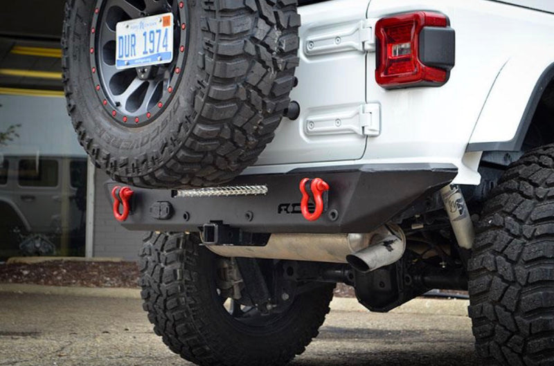 Ace Engineering, Jeep, Wrangler JL, Rear Bumper, Halfback, 2018 to Present, Texturized Black, MADE IN USA, J0055125 - Signatureautoparts Ace Engineering