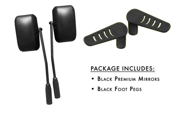 Steinjager, Jeep, Gladiator JT, Mirrors, 2019 to Present, Mirror and Foot Peg Kit, MADE IN USA, J0049991 - Signatureautoparts Steinjager