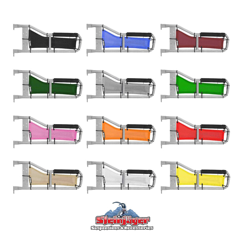 Steinjager, Jeep, Wrangler YJ, Doors, Trail, incl Accessories, 1987-1995, Mesh Inserts, MADE IN USA, J0043869 - Signatureautoparts Steinjager