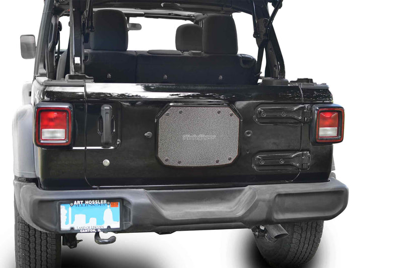 Steinjager, Jeep, Wrangler JL, Spare Tire Carrier Delete Plate, 2018 to Present, Gray Hammertone, MADE IN USA, J0048221 - Signatureautoparts Steinjager
